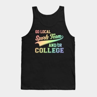 Go Local Sports Team & College Soft Rainbow Tank Top